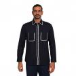 Combination Navy Blue Shirt : Ditto