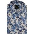 Print Blue Shirt : Party