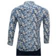 Print Blue Shirt : Party