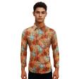 Print Rust Shirt : Party