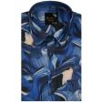 Print Blue Shirt : Party