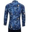 Print Blue Shirt : Party