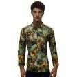 Print Green Shirt : Party