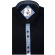 Print Navy Blue Shirt : Party