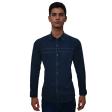 Combination Navy Blue Shirt : Ditto