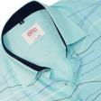 Handpainted Aqua Blue Shirt : Ditto