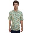 Print Green Shirt : Party