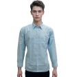 Self Design Blue Shirt : Business