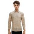 Self Design Cream Shirt : Business