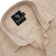 Self Design Cream Shirt : Business