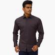 Self Design Brown Shirt : Business