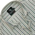 Stripes Light Green Shirt : Business