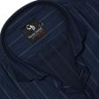 Stripes Navy Blue Shirt : Business