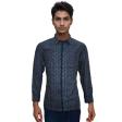 Combination Navy Blue Shirt : Party