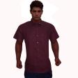 Self Design Maroon Shirt : Ditto