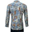 Print Gray Shirt : Party