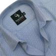 Self Design Blue Shirt : Business