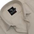 Self Design Fawn Shirt : Business