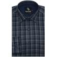 Checks Dark Blue Shirt : Business