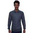Checks Dark Blue Shirt : Business