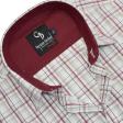 Checks Maroon Shirt : Business