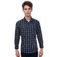 Checks Dark Blue Shirt : Business