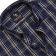 Checks Dark Blue Shirt : Business