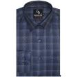 Checks Dark Blue Shirt : Business