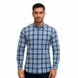 Checks Dark Blue Shirt : Business