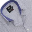Stripes Navy Blue Shirt : Business