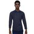 Stripes Navy Blue Shirt : Business