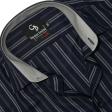 Stripes Navy Blue Shirt : Business
