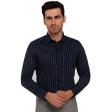 Stripes Navy Blue Shirt : Business