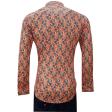 Print Orange Shirt : Slim