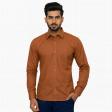 Self Design Brown Shirt : Business