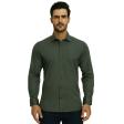 Self Design Dark Green Shirt : Business