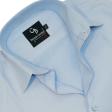 Self Design Aqua Blue Shirt : Business