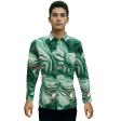 Print Green Shirt : Party