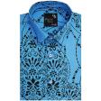 Print Blue Shirt : Party