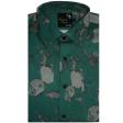 Print Green Shirt : Party