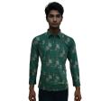 Print Green Shirt : Party