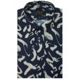 Print Navy Blue Shirt : Party