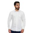 Self Design White Shirt : Business