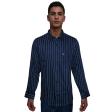 Stripes Navy Blue Shirt : Business