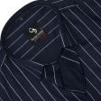 Stripes Navy Blue Shirt : Business