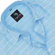 Stripes Aqua Blue Shirt : Business
