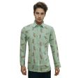 Print Green Shirt : Party