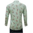 Print Green Shirt : Party