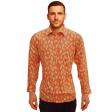 Print Orange Shirt : Party