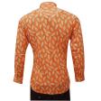 Print Orange Shirt : Party